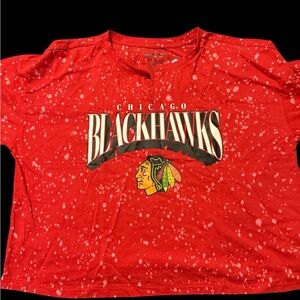 Wear By Erin Andrew’s NHL Chicago Blackhawks Cropped Top Sz-XXL